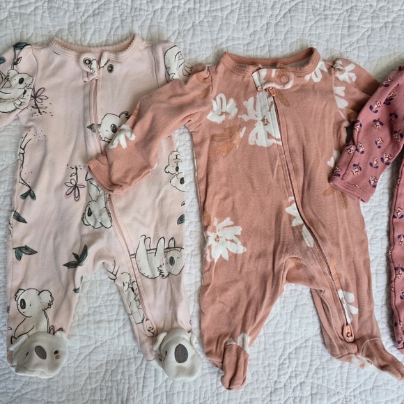 Carter's 5pc Girls Sleeper Footed Pajamas Footies Set - Picture 2 of 14